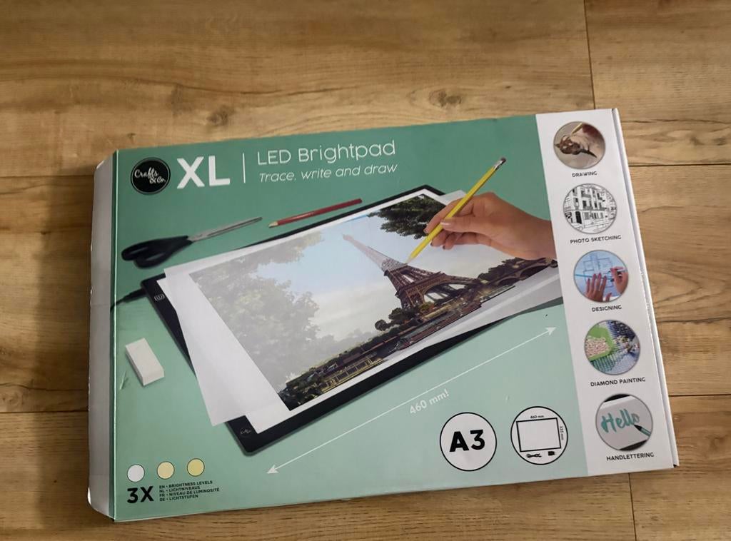 Crafts & Co XL LED Brightpad A3 - Teken- en Traceerplank, Ophalen, Zo goed als nieuw, Overige typen