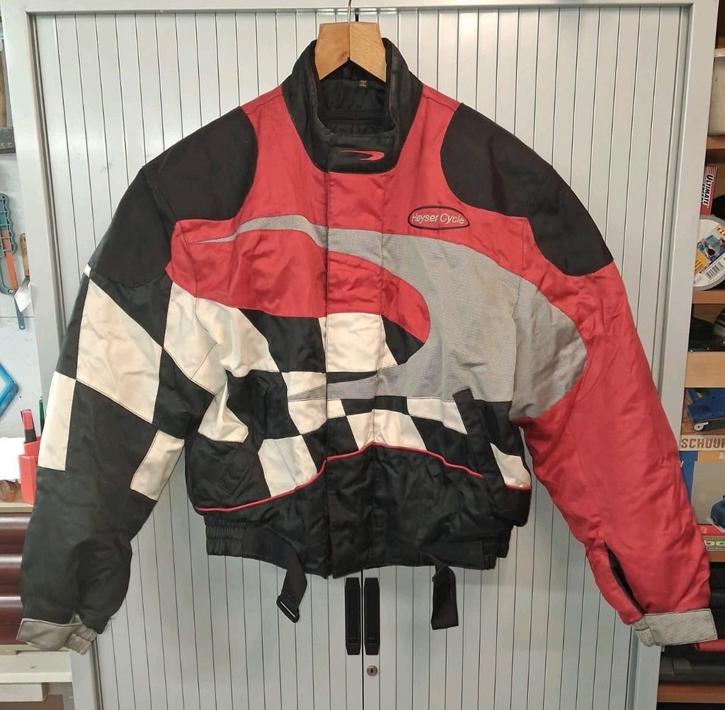 Kort motorjack Heyer Racing Team maat 6XL, Ophalen of Verzenden, Tweedehands, Heren, Jas | textiel