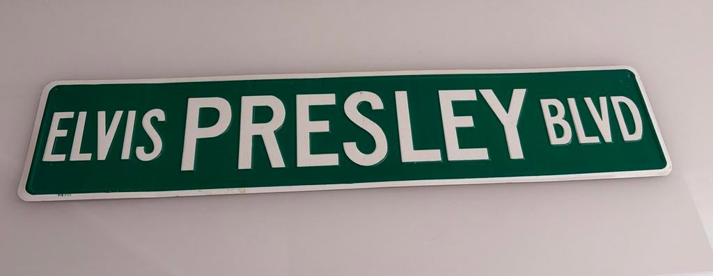 Elvis Presley straatnaambord, Ophalen of Verzenden, Gebruikt