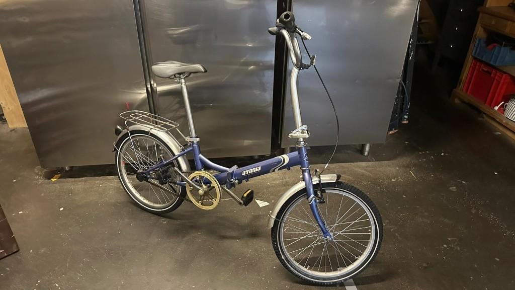 Oyama paars/blauw vouwfiets, Gebruikt, Minder dan 14 inch, Totaal opvouwbaar, Ophalen