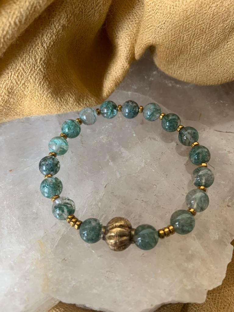 Rutielkwarts Tibet beschermt sjamaan hoge trilling wisdom, Met bedels of kralen, Nieuw, Ophalen of Verzenden, Groen