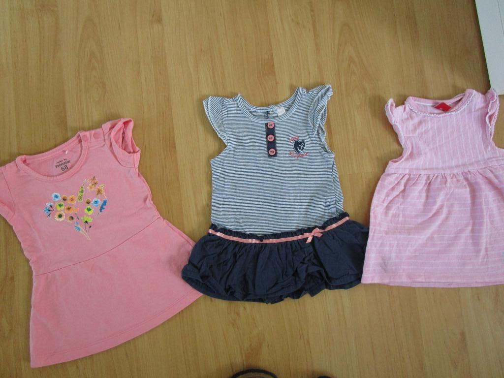 Drie schattige (merk) jurkjes maat 68, Jurkje of Rokje, Ophalen of Verzenden, Zo goed als nieuw, Meisje