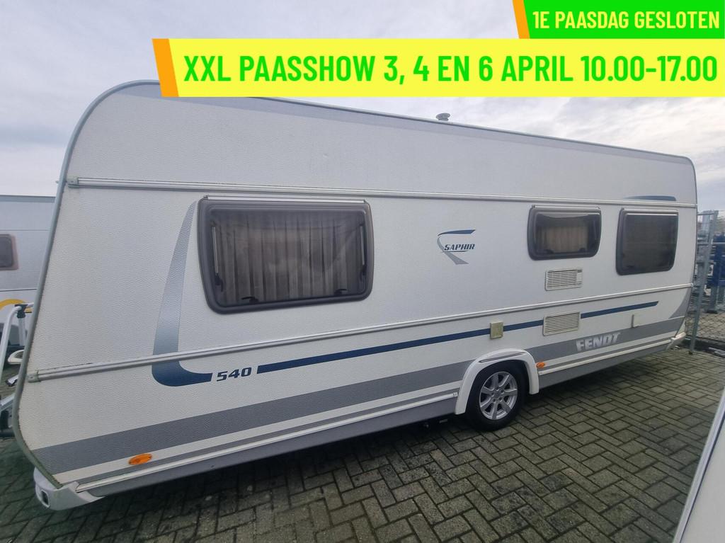 FENDT SAPHIR 540 ENKELE BEDDEN + VOORTENT + MOVER + LUIFEL, Rondzit, 7 tot 8 meter, Fendt, Tot en met 4