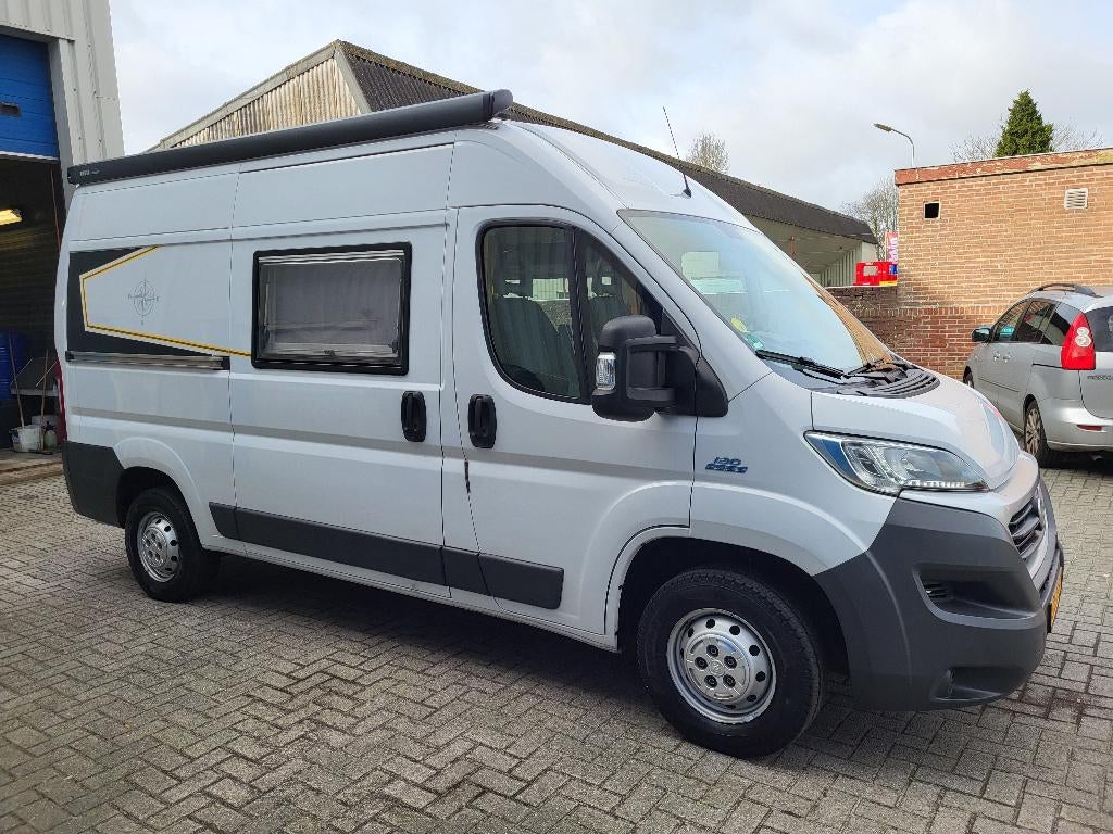 Fiat Ducato 130 Multijet 2.3 D Camperwagen bj.2014 Wit Airco, Auto's, Voorwielaandrijving, Stof, Overige modellen, 241 €/maand