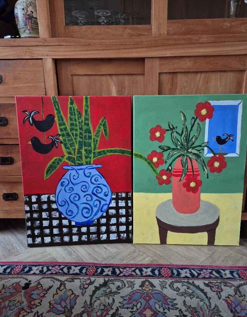 2 schilderijen, Ophalen of Verzenden