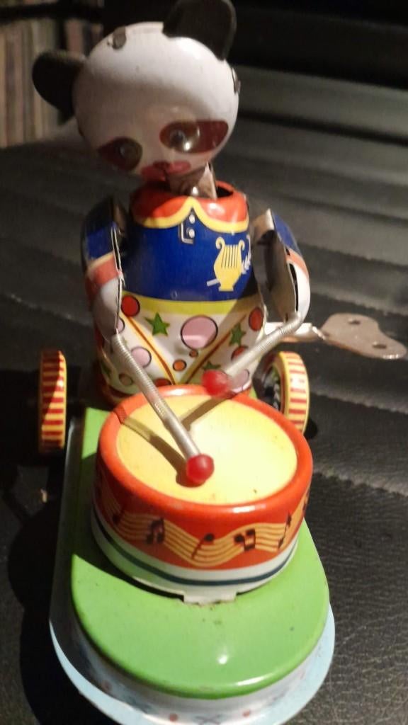 blikken opwind panda trommelaar, Ophalen of Verzenden