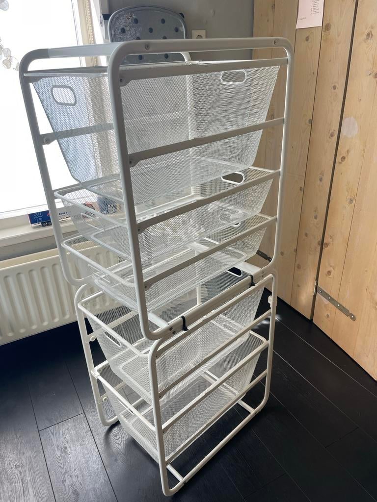 IKEA Witte metalen ladekast met 5 manden, Huis en Inrichting, Kasten | Overige, Gebruikt, Ophalen of Verzenden