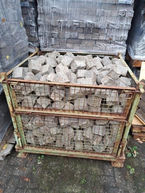 granieten kinderkopjes grijs 10x10x10cm, bestrating, stenen, Ophalen, Gebruikt, Overige typen, 5 tot 10 m²