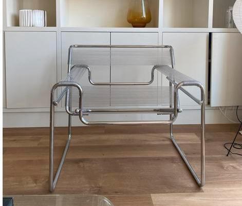 Wassily Chair / Spaghetti Stoel B3, Huis en Inrichting, Ophalen, Minder dan 75 cm, Zo goed als nieuw, 75 tot 100 cm