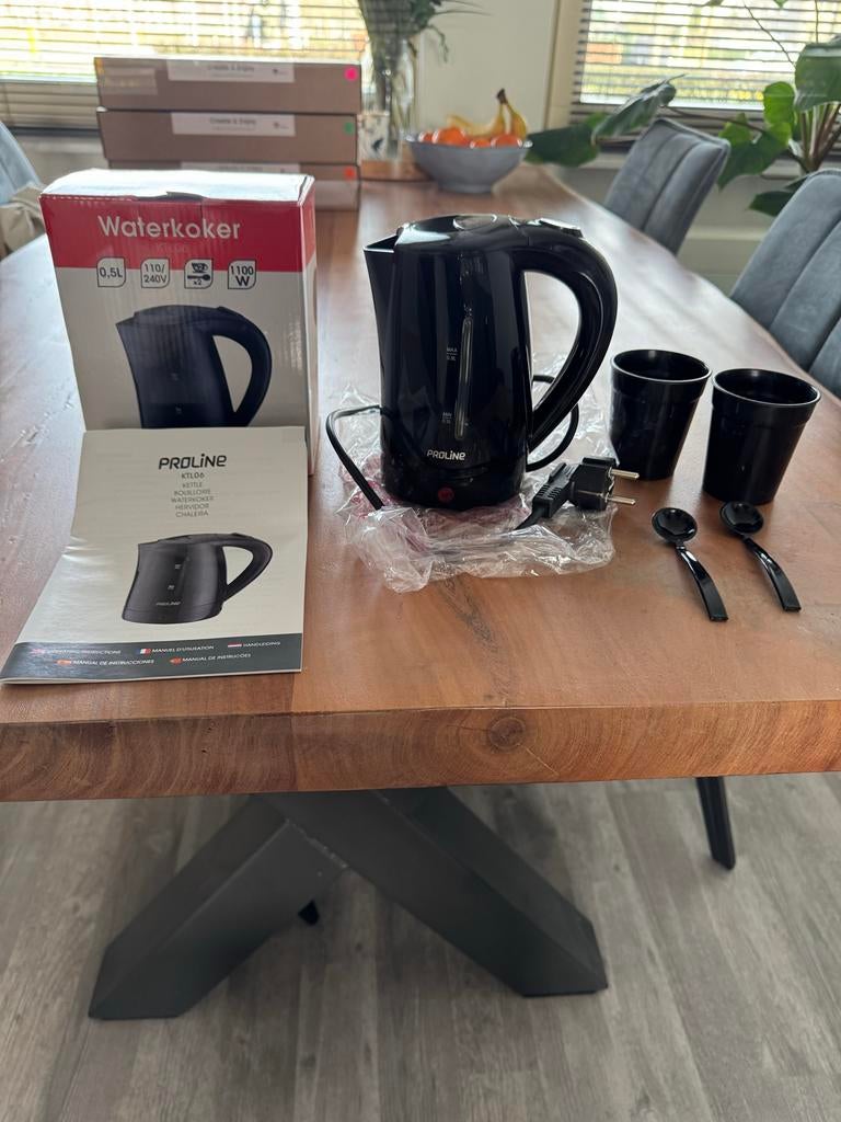 Proline Waterkoker 0,5L - Compact en Efficiënt, Witgoed en Apparatuur, Waterkokers, Minder dan 1 liter, Ophalen of Verzenden, Nieuw