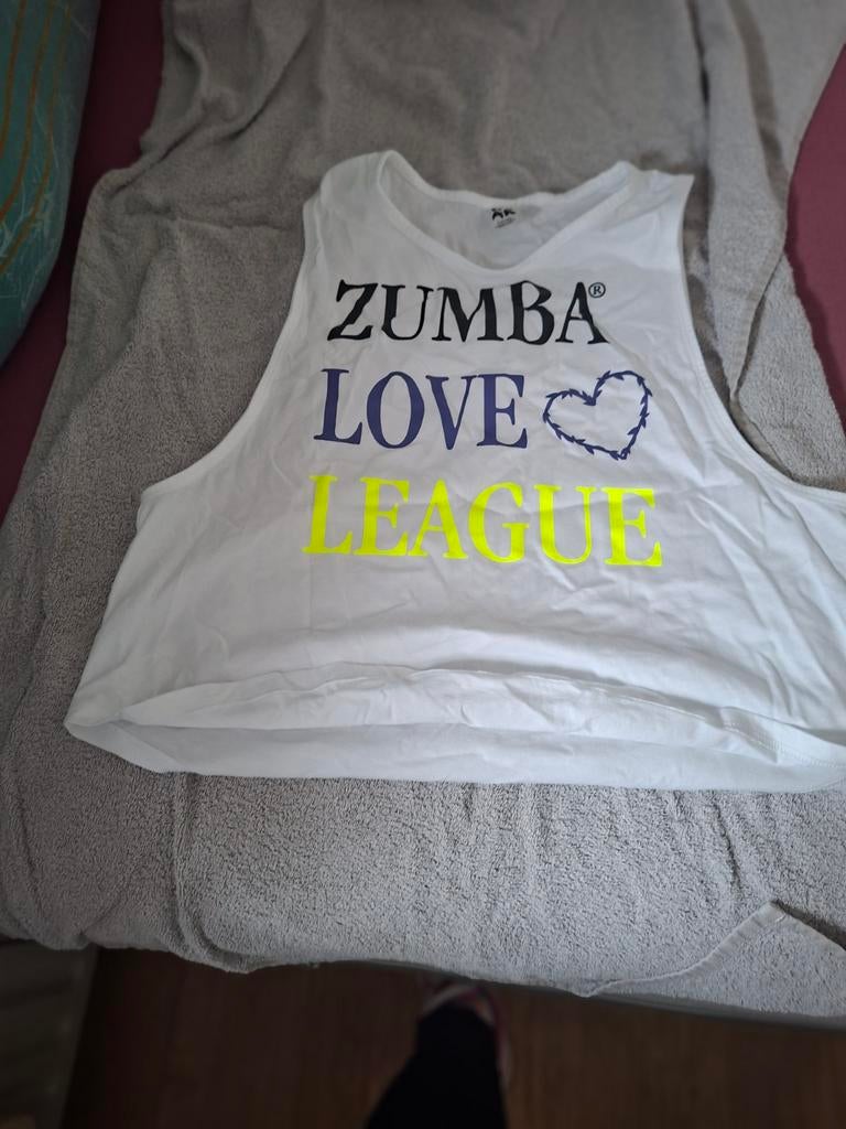 Zumba crop top maat L, Kleding | Dames, Sportkleding, Ophalen of Verzenden, Nieuw, Blauw, Fitness of Aerobics