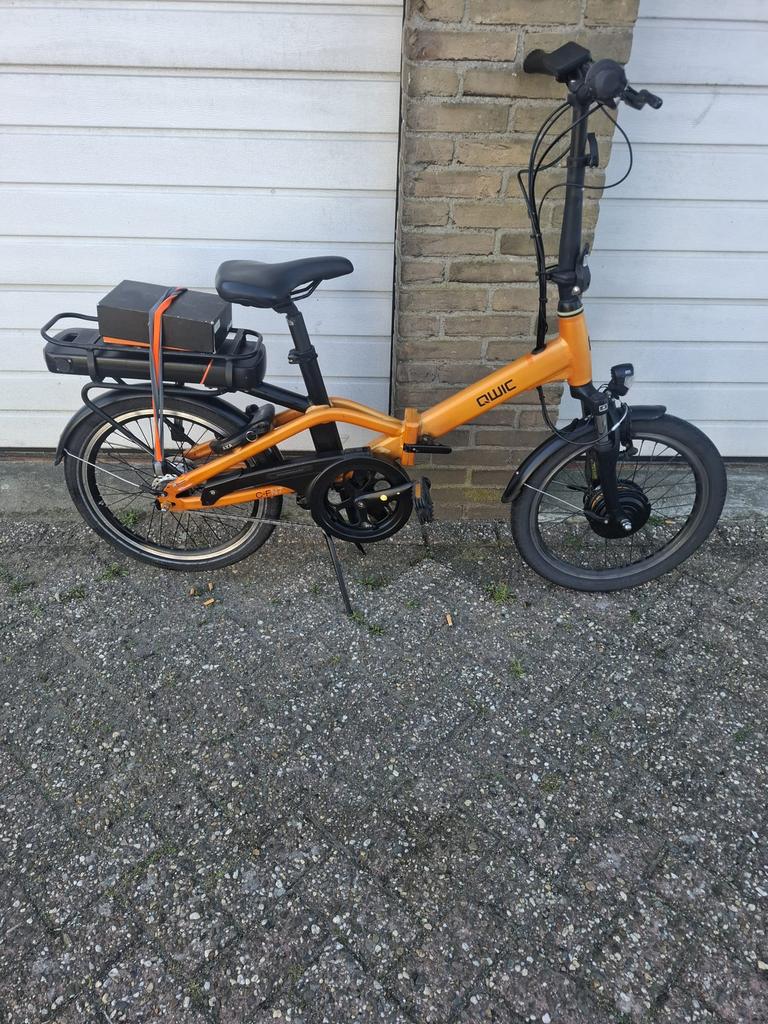 Qwic vouwfiets Elektrisch Voorwielaandrijving, Ophalen of Verzenden, Zo goed als nieuw, 16 tot 18 inch, Versnellingen