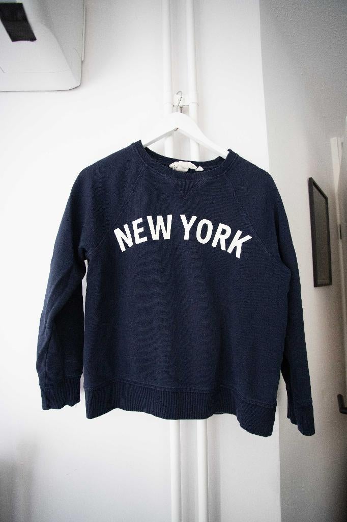 Donkerblauwe trui New York H&M maat S, H&M, Blauw, Ophalen of Verzenden, Zo goed als nieuw