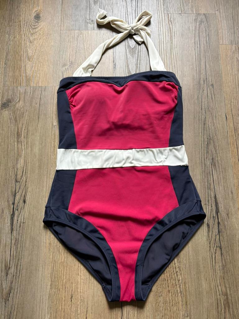 Boden Santorini badpak, halster, maat 38, Kleding | Dames, Ophalen of Verzenden, Gedragen, Blauw, Badpak