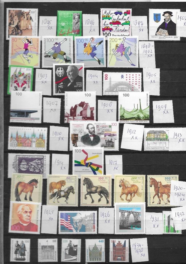 Duitsland jaar 1997, Postzegels en Munten, Verzenden, BRD, Postfris