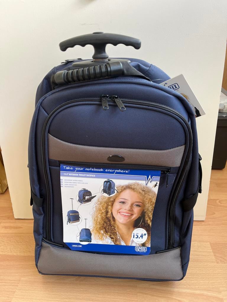 15.4 inch Notebook Trolley Rugzak - Sweex, Ophalen of Verzenden, 15 inch, Nieuw, Trolleytas