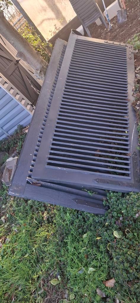 Houten luiken (2 stuks) - Zwart, Gebruikt, 80 tot 100 cm, Overige typen, Ophalen of Verzenden