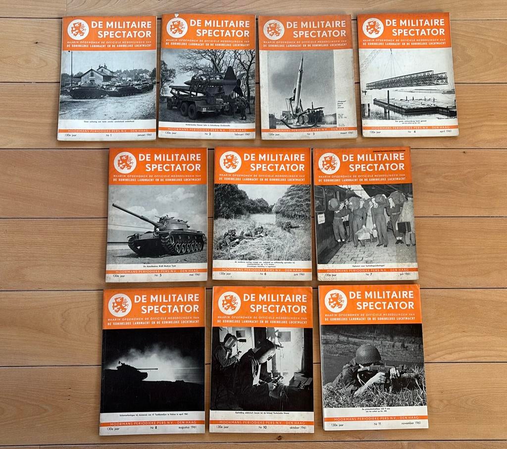 De Militaire Spectator - 1961, 10 nummers, Ophalen of Verzenden, Nederland, Boek of Tijdschrift