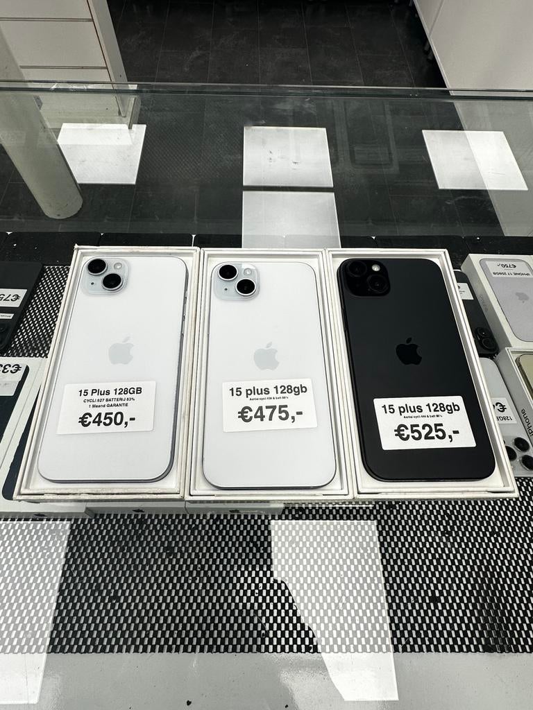 iPhone 15 Plus | 128GB | Garantie | Vanaf €450, 128 GB, Blauw, Ophalen of Verzenden, Zo goed als nieuw