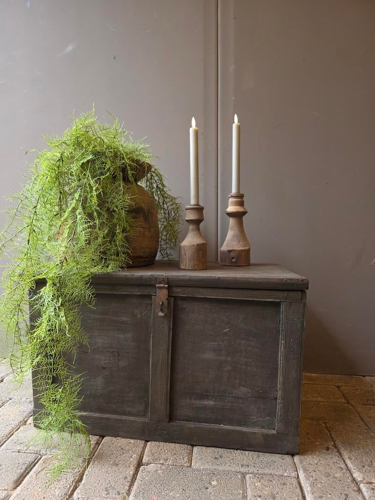 Oude oostindische dekenkist bewaarkist opbergkist, Ophalen of Verzenden, 50 tot 100 cm, Minder dan 50 cm, Minder dan 50 cm