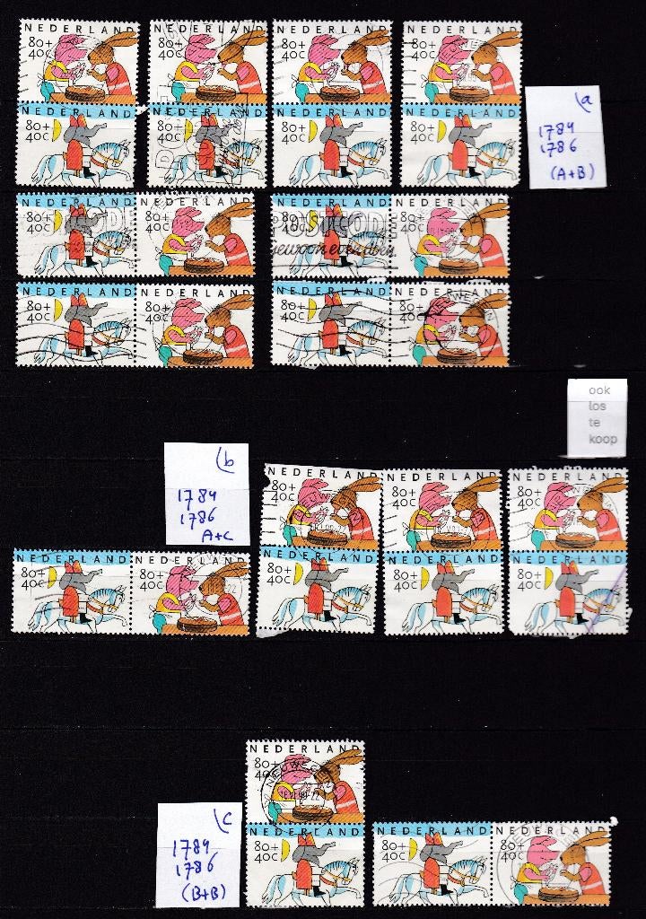 0418) Nederland 1784 1786 kinderzegels Max Velthuys 1998, Ophalen of Verzenden