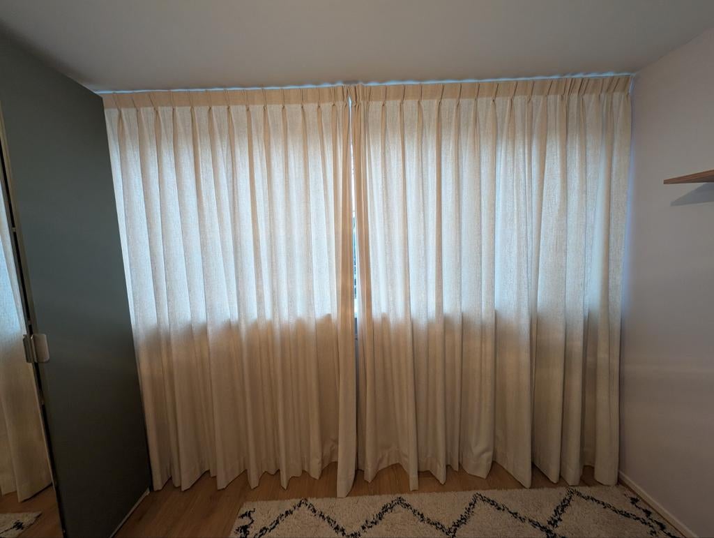 Gordijnen Luuk off-white 241.3x367 cm Kwantum, 200 cm of meer, Ophalen of Verzenden, Zo goed als nieuw, 200 cm of meer