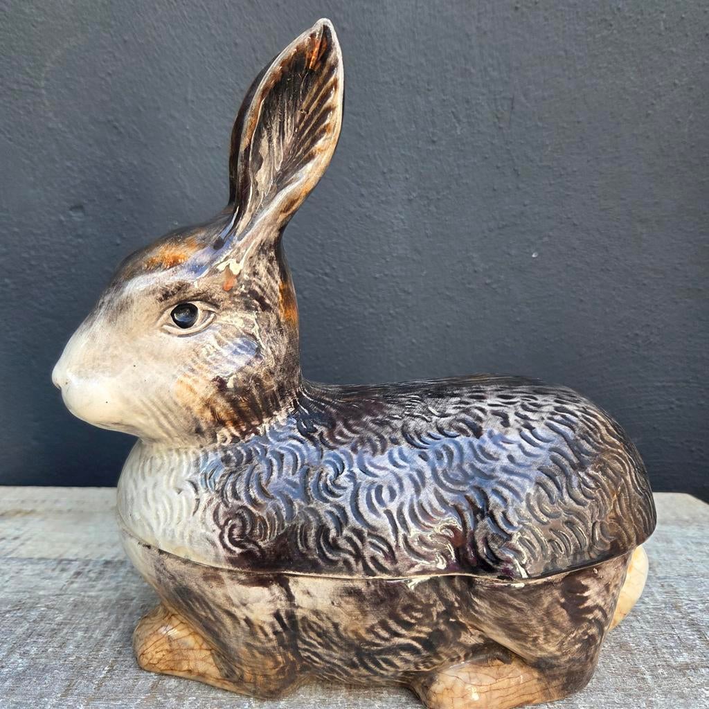 Michel Caugant terrine haas brocante, Antiek en Kunst, Ophalen of Verzenden