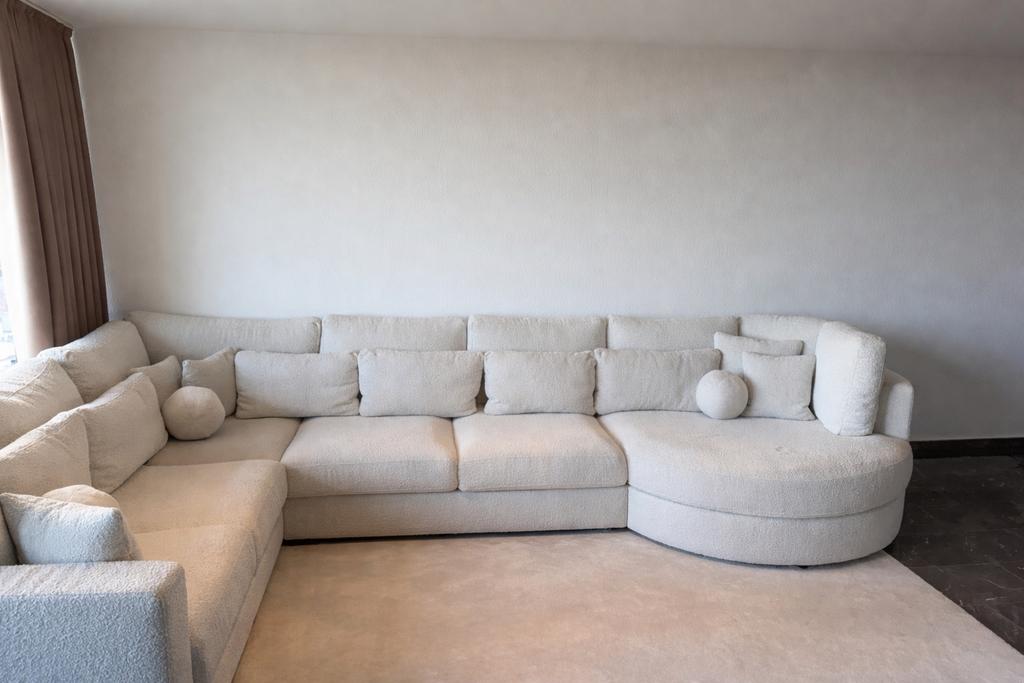 Bank teddy wit voor woonkamer, Ophalen of Verzenden, Zo goed als nieuw, Stof