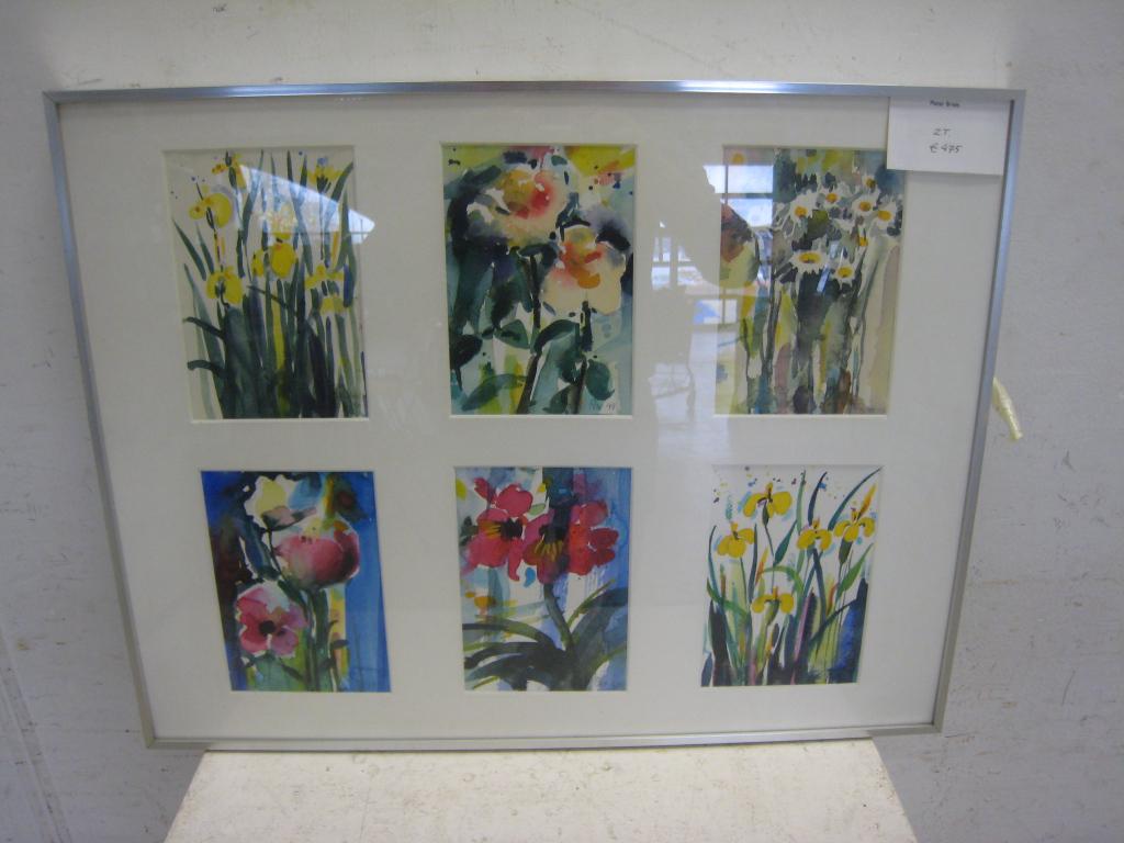 Aquarellen van Pieter Briels, bloemen, 65x50