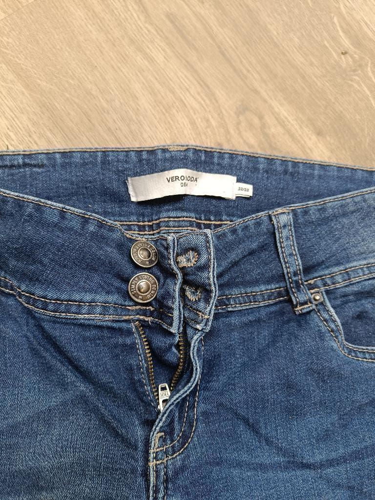 donker blauwe spijkerbroek, Ophalen, Blauw, Vero Moda, Zo goed als nieuw