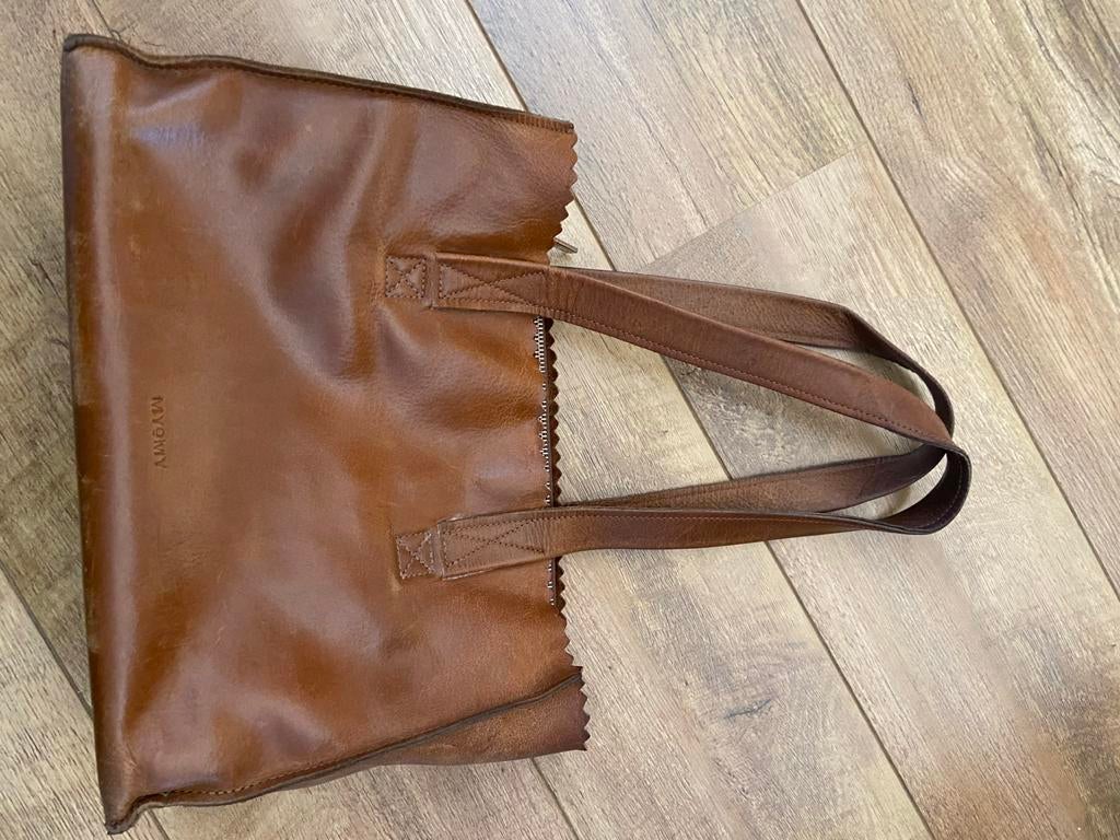 MYOMY  Handtas Bruin Leer, Ophalen of Verzenden, Gebruikt, Bruin, Shopper