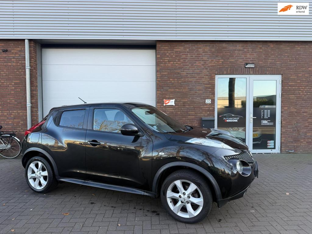 Nissan Juke 1.6 Acenta|NIEUWE APK|AUTOMAAT|AIRCO|LPG, Auto's, Euro 5, Zwart, 4 cilinders, Leder