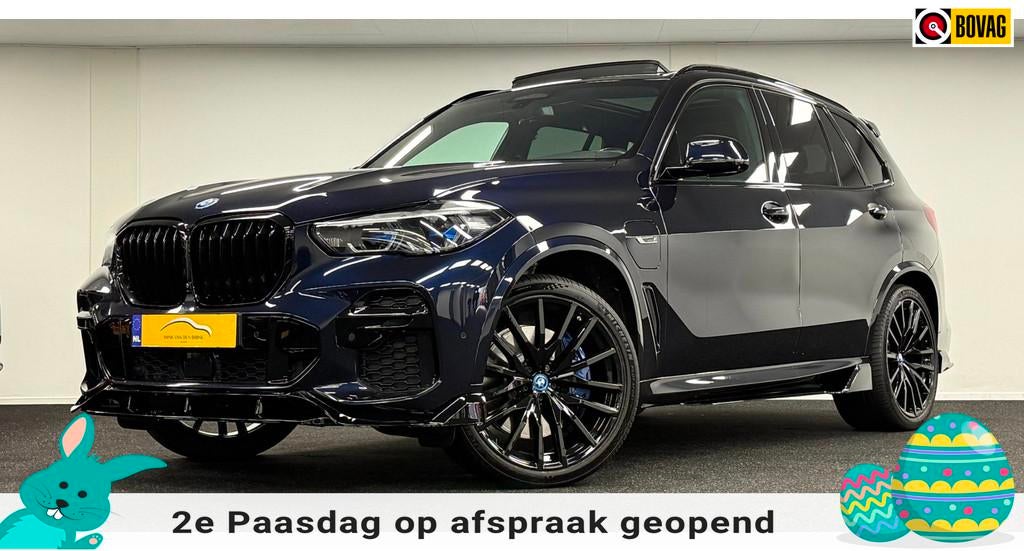 BMW X5 xDrive45e*M-Sport*Aero*Pano*Trekhaak*22''*Laser*Lucht, Gebruikt, 394 pk, Zwart, Leder
