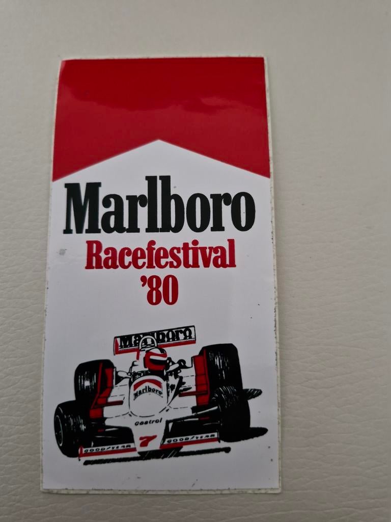 Marlboro Racefestival '80 Formule 1 Sticker, Ophalen of Verzenden