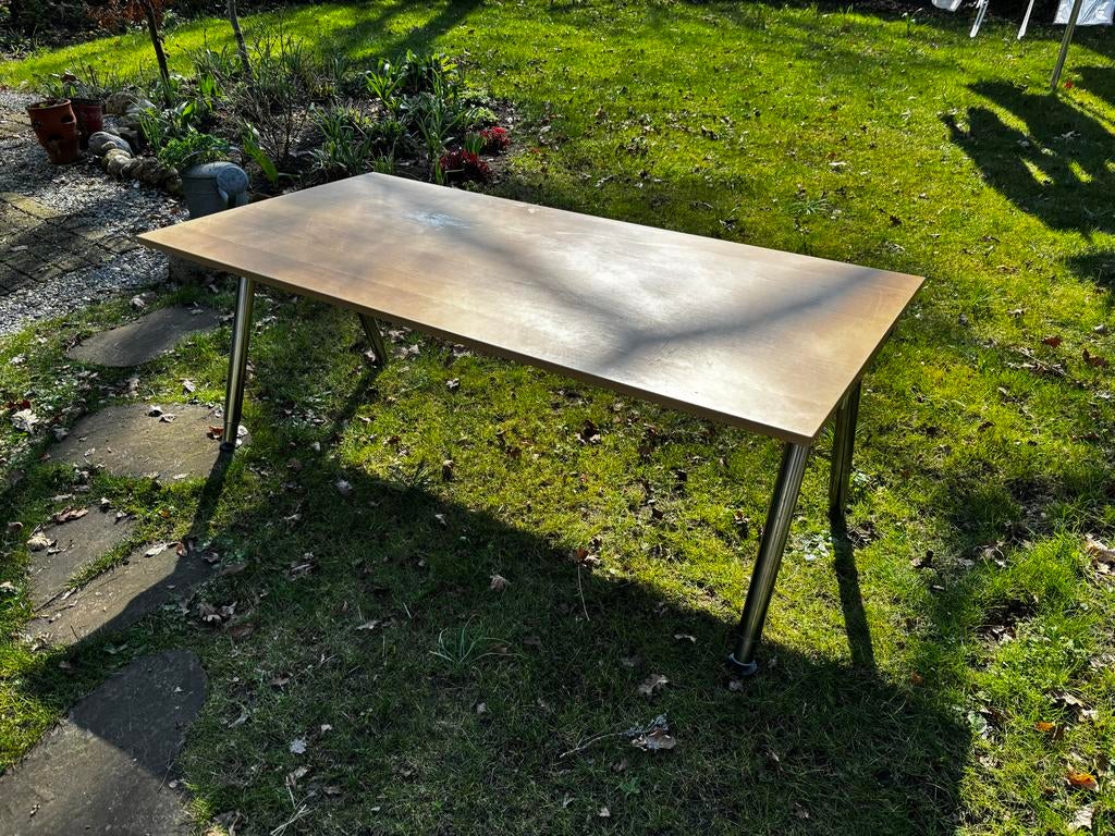 IKEA Galant bureau 160x80, in hoogte verstelbaar, Ophalen, Overige typen, Gebruikt, Spaanplaat of MDF