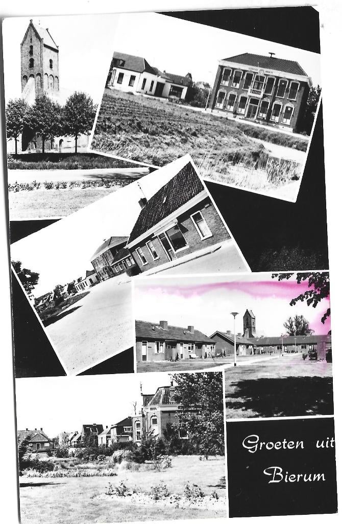Bierum;  groeten uit Bierum ( kaart 3 ), Verzenden, 1960 tot 1980, Gelopen, Groningen
