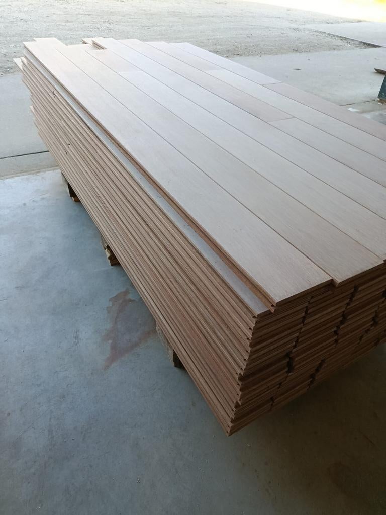 27M2 massieve bankirai 24,5mm dik 11,5cm breed #VERNIEUWD#, Minder dan 25 mm, Eiken, Ophalen of Verzenden, Zo goed als nieuw