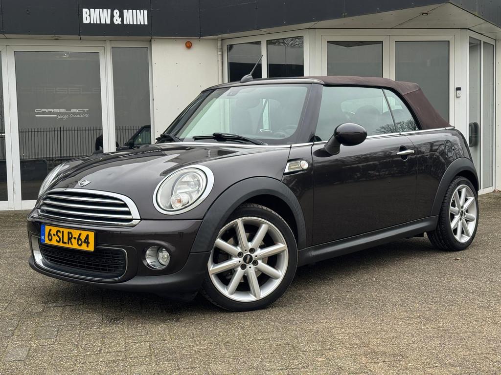 MINI Cabrio Highgate 1.6 Cooper Leder, Navigatie, PDC, Clima, Auto's, Mini, 4 cilinders, 4 stoelen, Handgeschakeld, Cabrio
