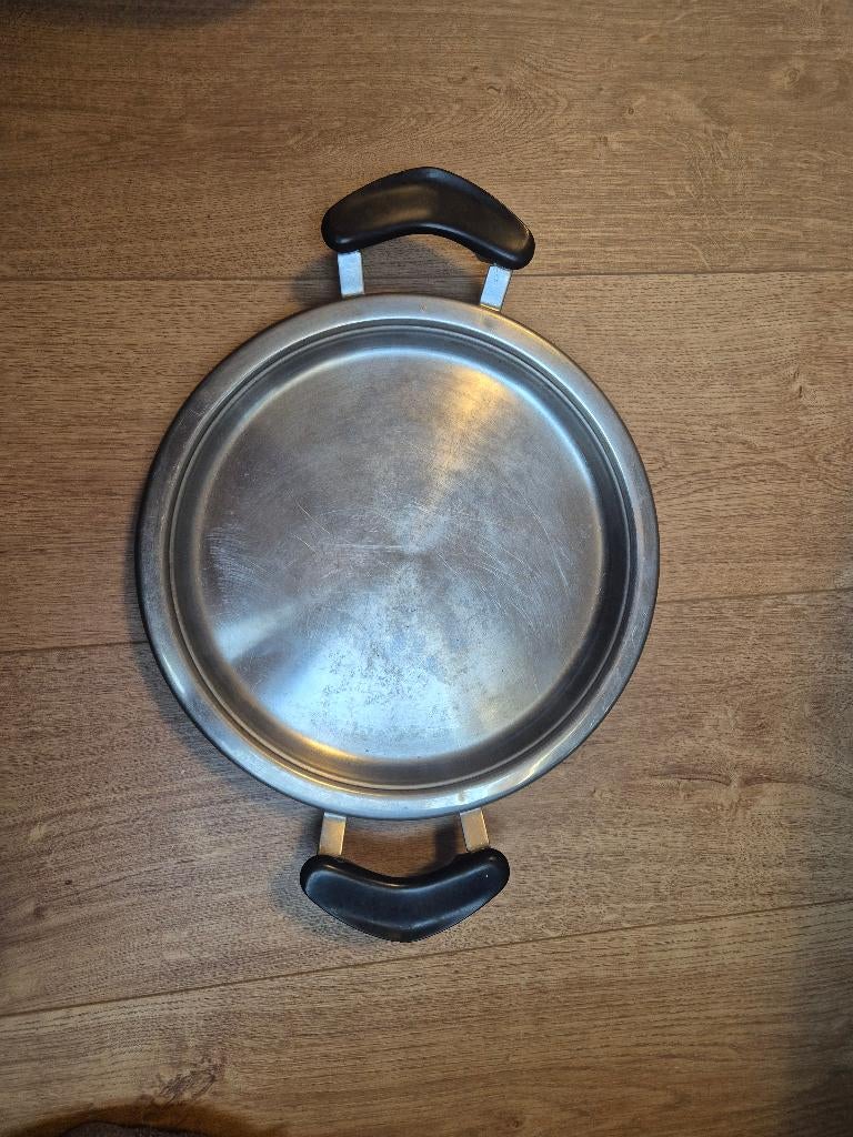 Vintage AMC Pan - RVS - Topkwaliteit - ø 24cm, Huis en Inrichting, Keuken | Potten en Pannen, Gebruikt, Keramische plaat, Ophalen of Verzenden
