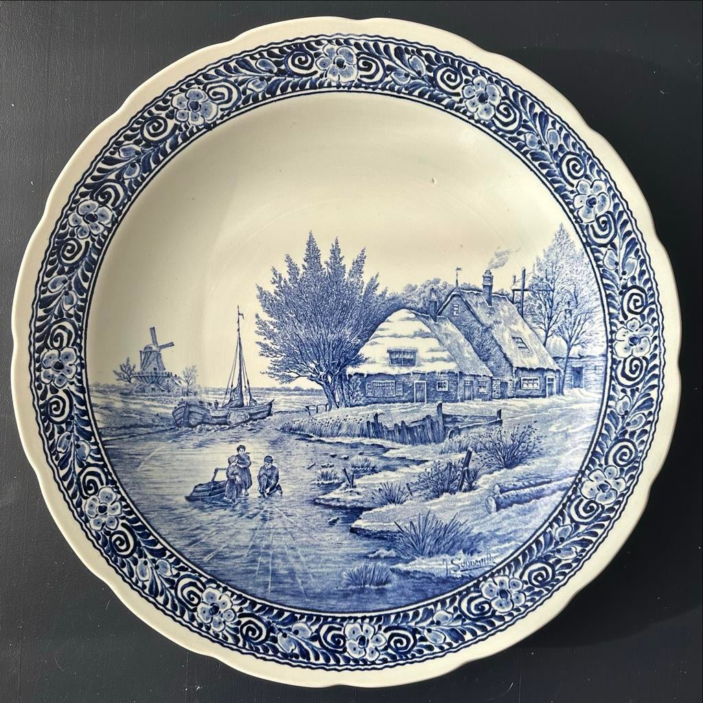 Boch delfts blauw wandbord, Ophalen