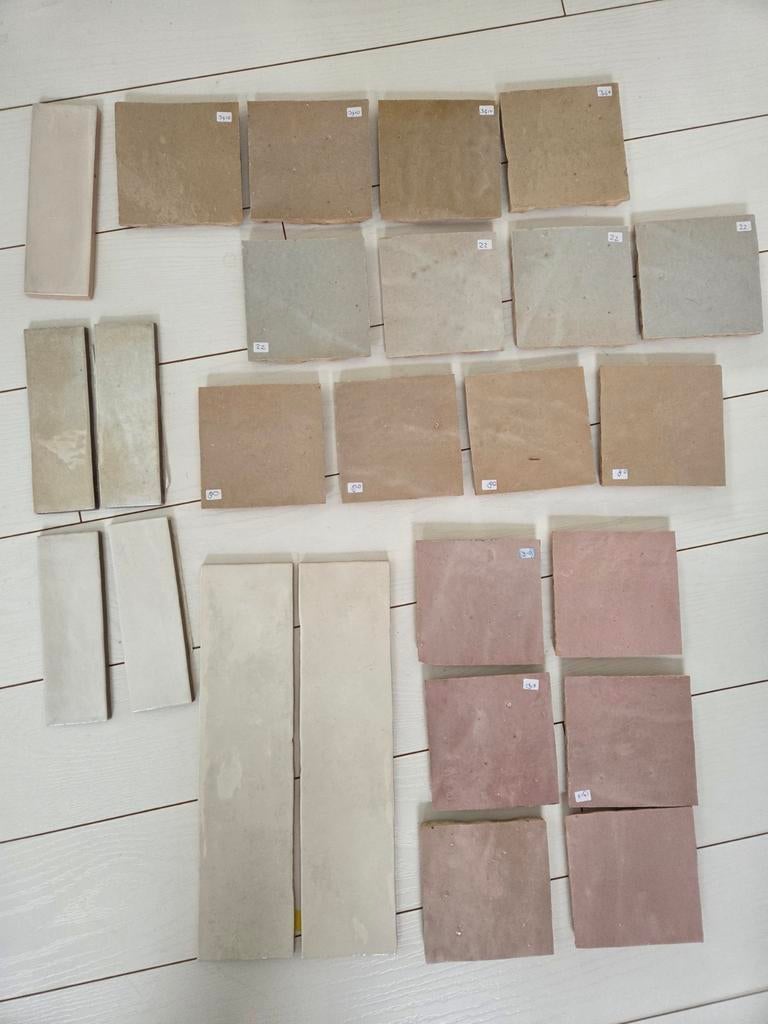 Zelliges en diverse tegels in verschillende kleuren, Ophalen, Gebruikt, Minder dan 20 cm, Minder dan 20 cm