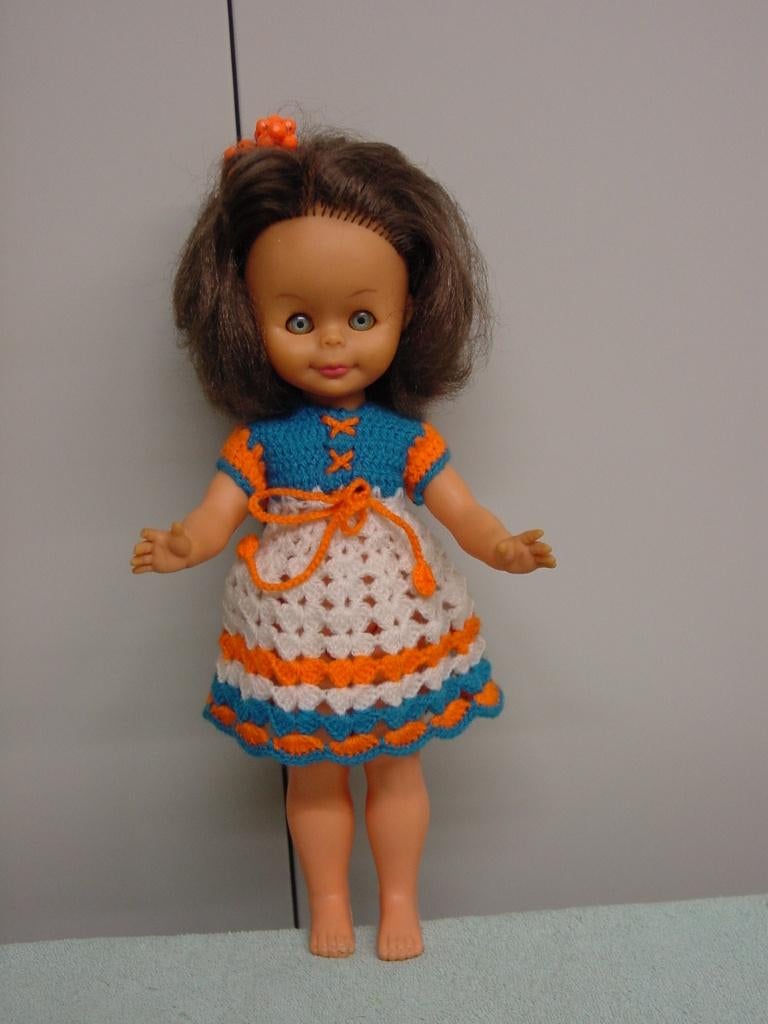 OPRUIMING: Leuk tier popje uit de jaren 1970 Nr 235, Verzamelen, Poppen, Ophalen of Verzenden, Zo goed als nieuw, Pop