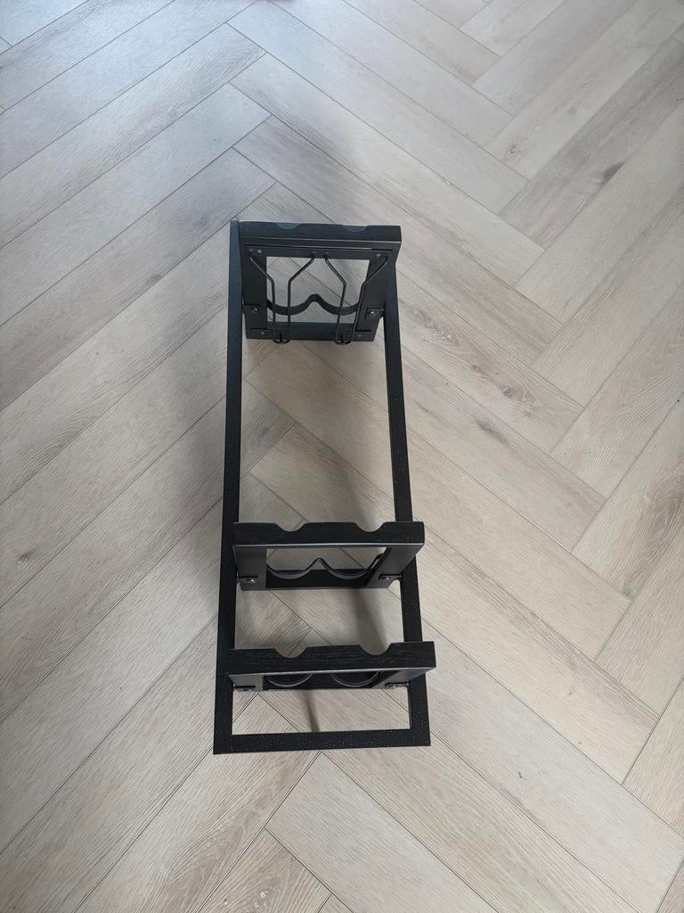 Zwart wijnrek D-Bodhi, Ophalen, 5 tot 15 flessen, Zo goed als nieuw, Metaal