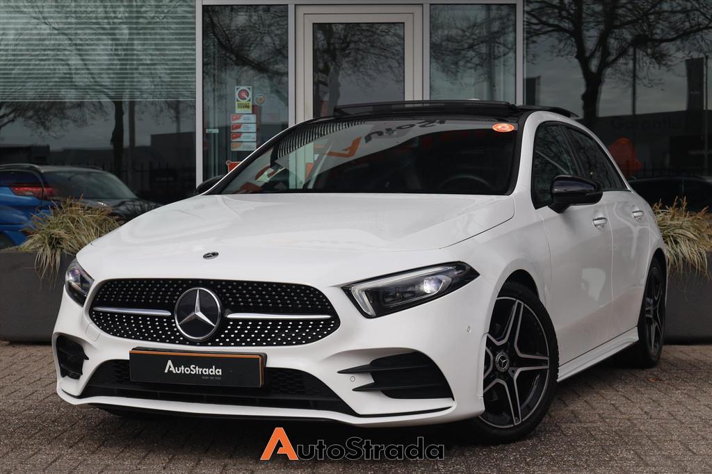 Mercedes A-Klasse A 200 AMG-Line 163pk | Multibeam | Cruise, Auto's, Gebruikt, 4 cilinders, Met garantie (alle), Origineel Nederlands