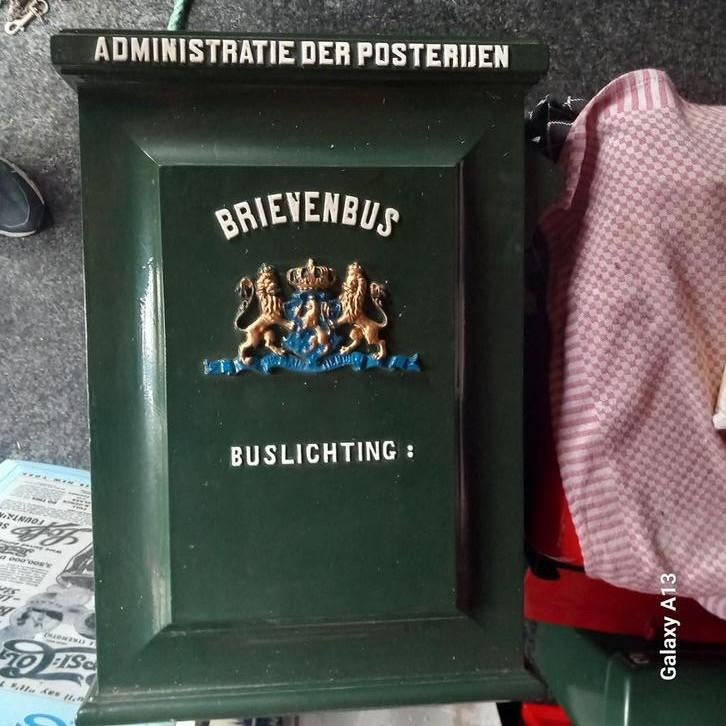 Antieke PTT Posterijen Brievenbus - Zeer Mooie Staat, Ophalen, Zo goed als nieuw, IJzer, Wandbrievenbus