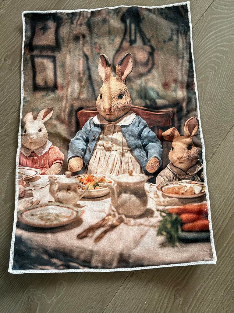 Beatrix Potter Keuken/Gastenhanddoek Peter Rabbit Flopsy Mop, Ophalen of Verzenden, Nieuw, Overige kleuren, Theedoek of Handdoek