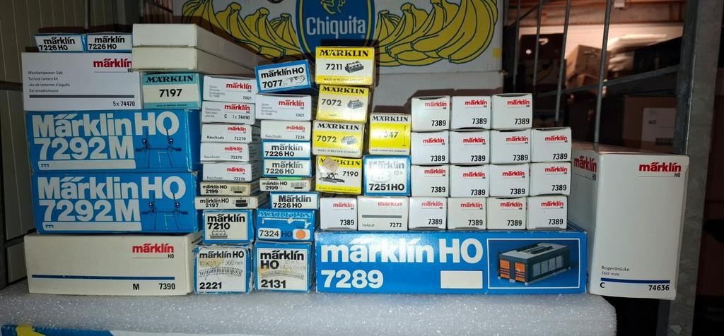 Div marklin lege dozen, Wisselstroom, Gebruikt, Rails, Ophalen of Verzenden