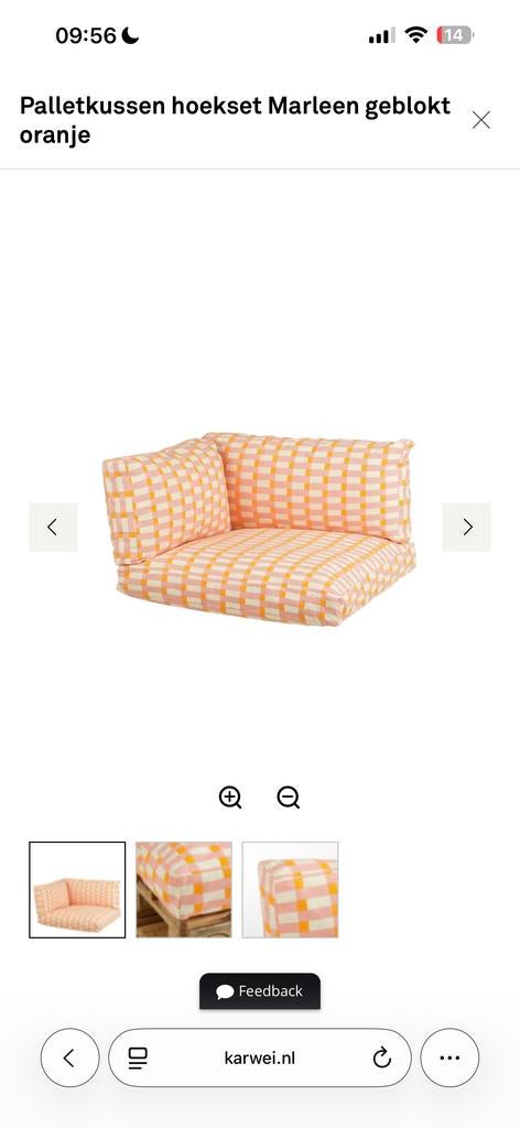 GEZOCHT - Palletkussen KARWEI (Marleen), Tuin en Terras, Tuinmeubel-accessoires, Ophalen, Gebruikt