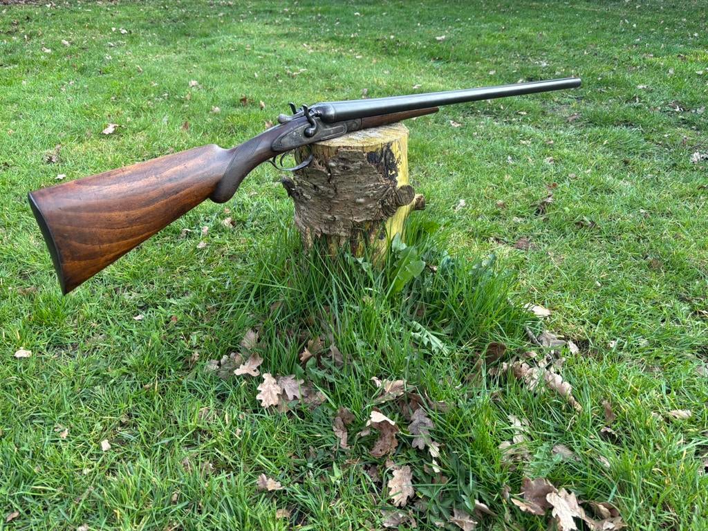 Antiek Belgisch kaliber 12 toplever jachtgeweer geweer, Ophalen of Verzenden