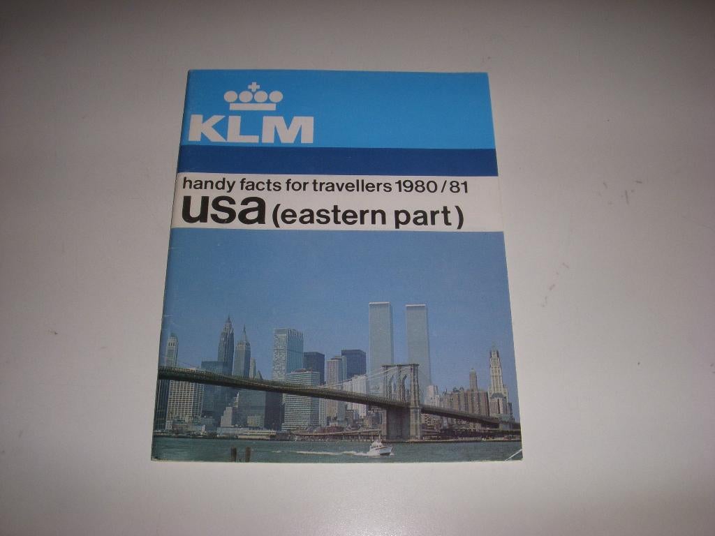 KLM informatiegids voor reizigers naar de USA 1980-1981, Ophalen of Verzenden, Zo goed als nieuw, Boek of Tijdschrift